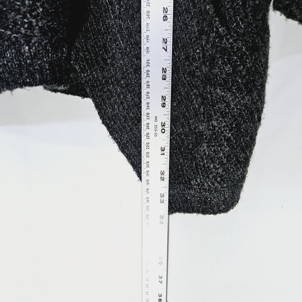 Anthropologie Sleeping on Snow Black Open Front Cardigan waterfall front S - Picture 10 of 11
